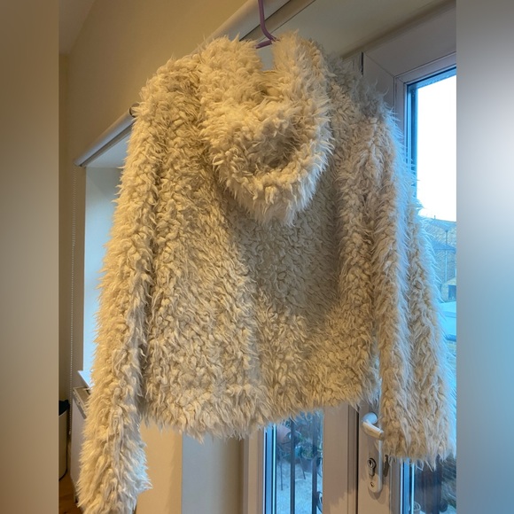 Fluffy White Free People Jacket - XS - Picture 2 of 2